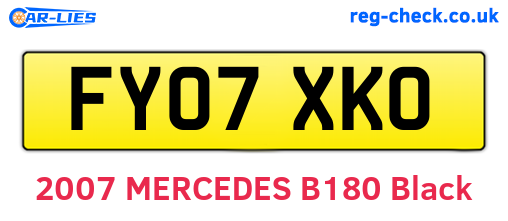 FY07XKO are the vehicle registration plates.