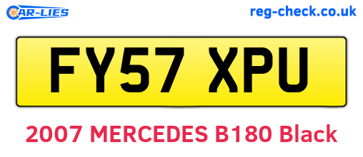 FY57XPU are the vehicle registration plates.