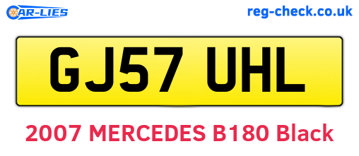 GJ57UHL are the vehicle registration plates.