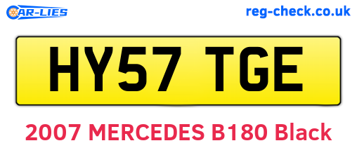 HY57TGE are the vehicle registration plates.