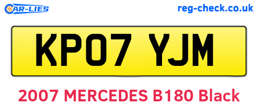 KP07YJM are the vehicle registration plates.