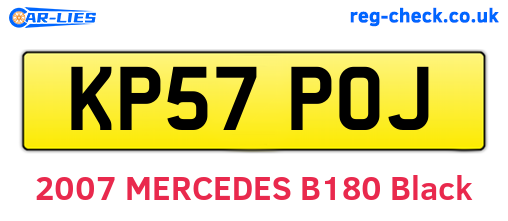KP57POJ are the vehicle registration plates.