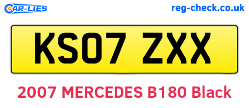 KS07ZXX are the vehicle registration plates.