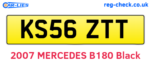 KS56ZTT are the vehicle registration plates.