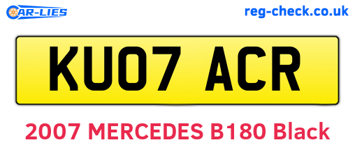 KU07ACR are the vehicle registration plates.