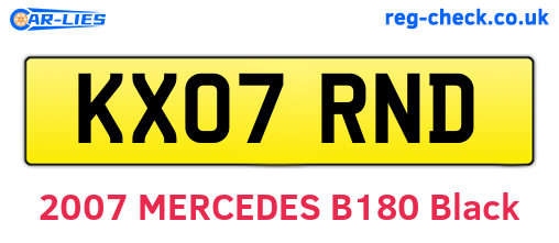 KX07RND are the vehicle registration plates.