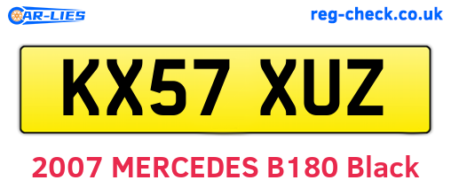 KX57XUZ are the vehicle registration plates.