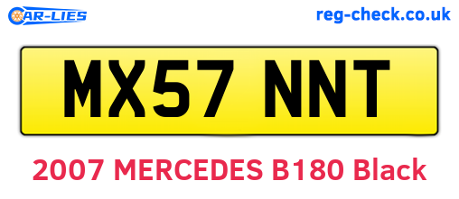 MX57NNT are the vehicle registration plates.