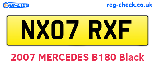 NX07RXF are the vehicle registration plates.