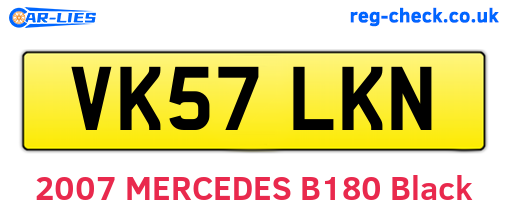 VK57LKN are the vehicle registration plates.