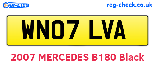WN07LVA are the vehicle registration plates.