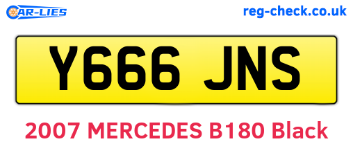 Y666JNS are the vehicle registration plates.