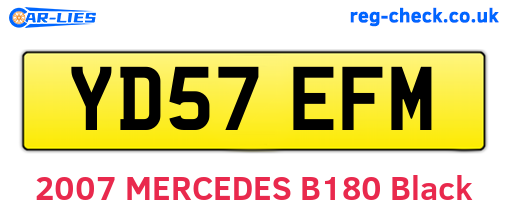 YD57EFM are the vehicle registration plates.