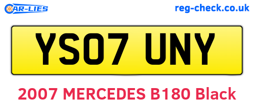 YS07UNY are the vehicle registration plates.