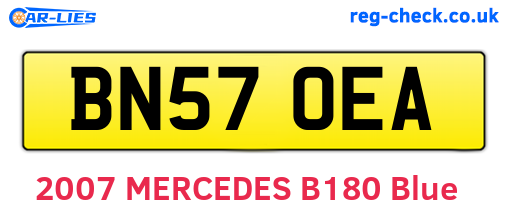 BN57OEA are the vehicle registration plates.