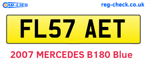 FL57AET are the vehicle registration plates.