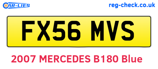 FX56MVS are the vehicle registration plates.