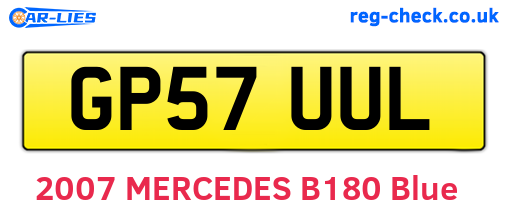 GP57UUL are the vehicle registration plates.
