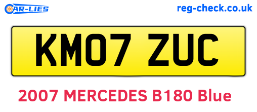 KM07ZUC are the vehicle registration plates.