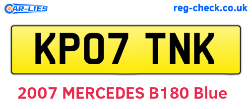 KP07TNK are the vehicle registration plates.