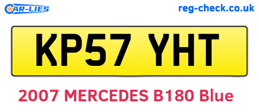 KP57YHT are the vehicle registration plates.