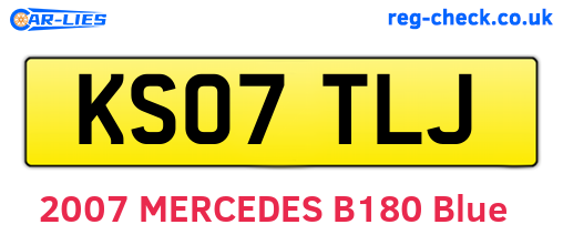 KS07TLJ are the vehicle registration plates.