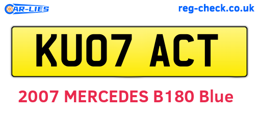 KU07ACT are the vehicle registration plates.