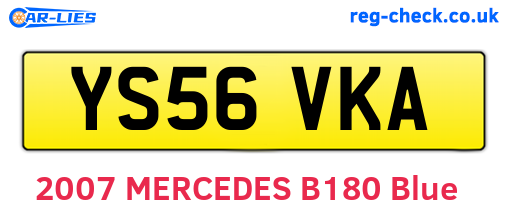 YS56VKA are the vehicle registration plates.
