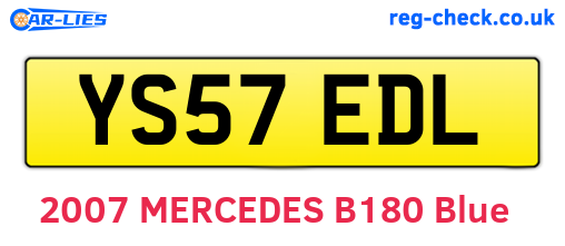 YS57EDL are the vehicle registration plates.