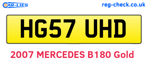 HG57UHD are the vehicle registration plates.