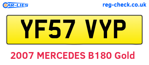 YF57VYP are the vehicle registration plates.