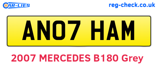 AN07HAM are the vehicle registration plates.