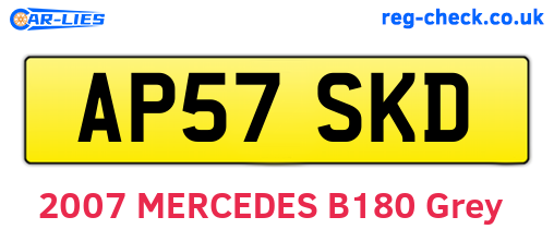 AP57SKD are the vehicle registration plates.