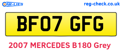BF07GFG are the vehicle registration plates.