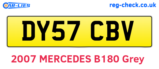 DY57CBV are the vehicle registration plates.