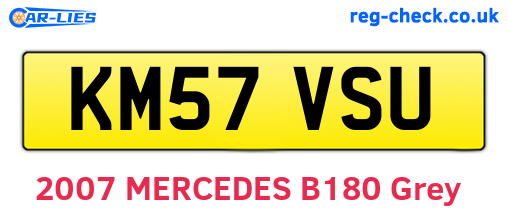 KM57VSU are the vehicle registration plates.