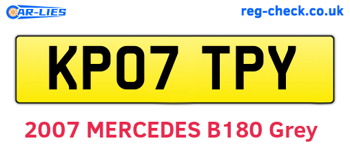 KP07TPY are the vehicle registration plates.