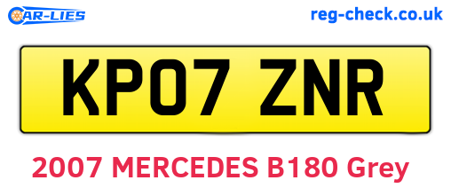 KP07ZNR are the vehicle registration plates.
