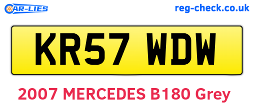 KR57WDW are the vehicle registration plates.