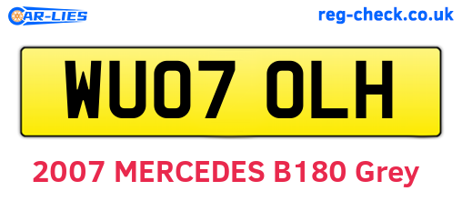 WU07OLH are the vehicle registration plates.