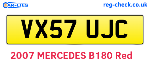 VX57UJC are the vehicle registration plates.