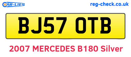 BJ57OTB are the vehicle registration plates.