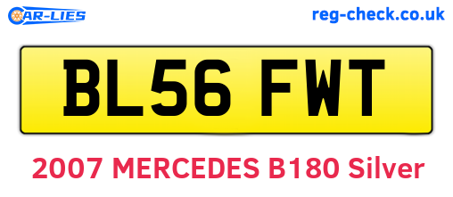 BL56FWT are the vehicle registration plates.