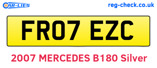 FR07EZC are the vehicle registration plates.