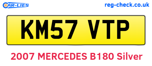 KM57VTP are the vehicle registration plates.