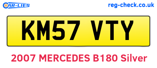 KM57VTY are the vehicle registration plates.