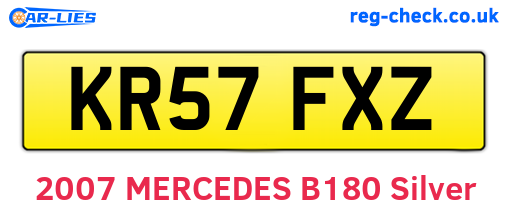 KR57FXZ are the vehicle registration plates.