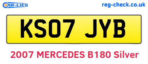 KS07JYB are the vehicle registration plates.