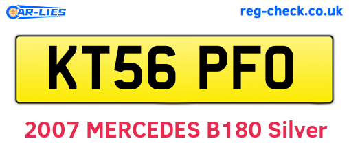 KT56PFO are the vehicle registration plates.