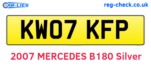 KW07KFP are the vehicle registration plates.